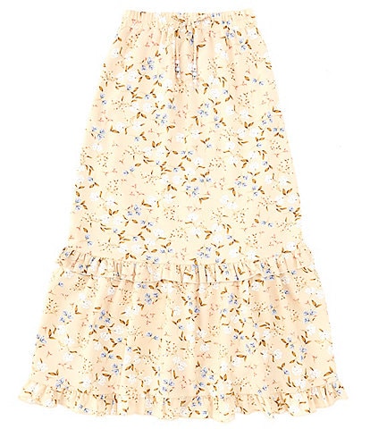 I.N. Girl Big Girls 7-16 Floral Printed Tiered Long Skirt