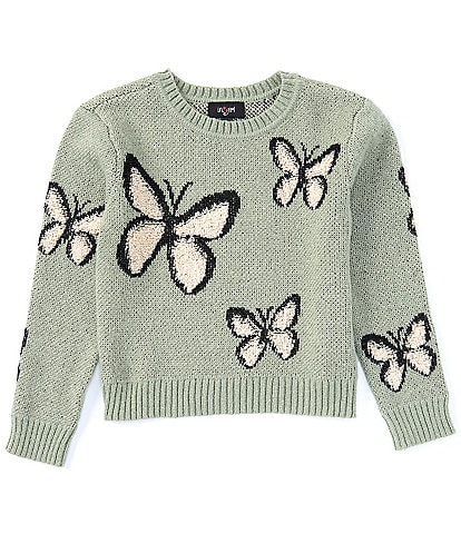 I.N. Girl Big Girls 7-16 Long-Sleeve Butterfly Sweater