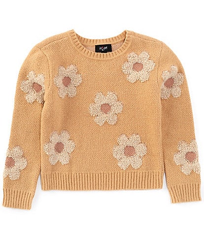 I.N. Girl Big Girls 7-16 Long Sleeve Daisy Sweater