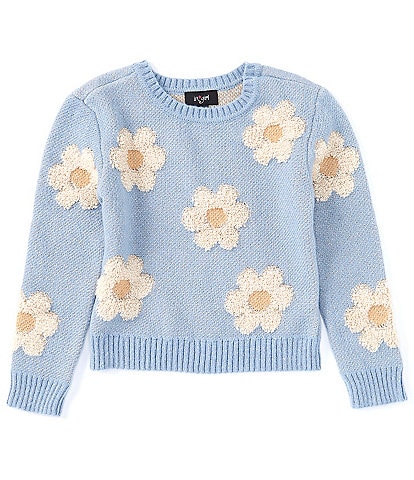 I.N. Girl Big Girls 7-16 Long Sleeve Daisy Sweater