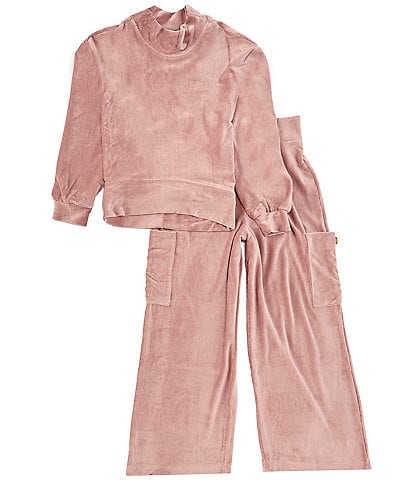 I.N. Girl Big Girls 7-16 Long-Sleeve Drop-Shoulder Top & Matching Cargo Pants Set