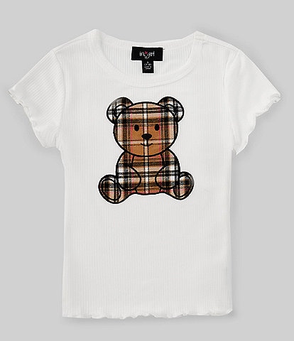 I.N. Girl Big Girls 7-16 Short Sleeve Bear Applique T-Shirt