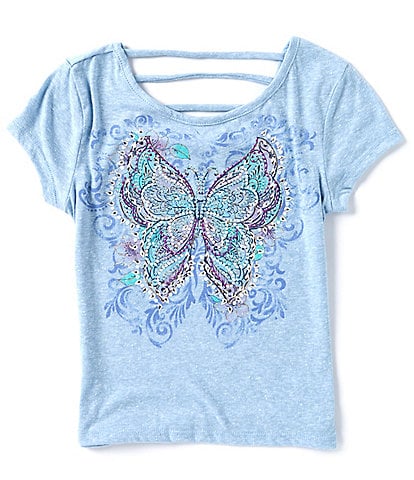 I.N. Girl Big Girls 7-16 Short-Sleeve Butterfly Motif T-Shirt