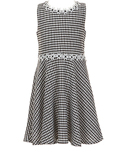 I.N. Girl Little Girls 4-6X Daisy Gingham Sleeveless Fit & Flare Dress