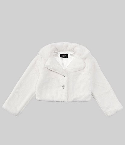I.N. Girl Little Girls 4-6X Long Sleeve Solid Faux Fur Jacket