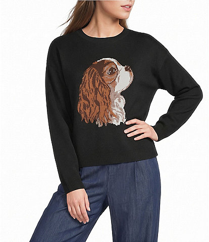 I.N. San Francisco Dog Long Sleeve Sweater