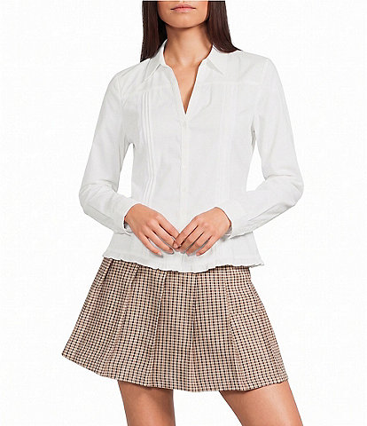 I.N. San Francisco Fitted Poplin Collared Button Down Long Sleeve Shirt