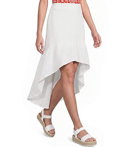  High-Low Midi Skirt