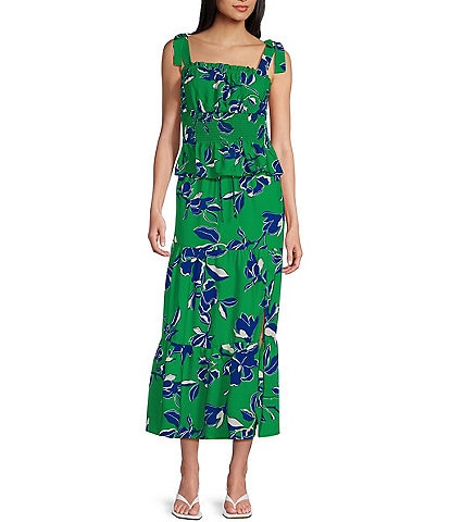I.N. San Francisco Sleeveless Floral-Printed Smocked Coordinating Camisole