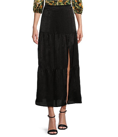 I.N. San Francisco Tiered Maxi Skirt