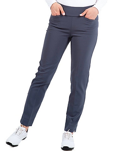 IBKUL 4 Way Stretch Lightweight Tummy Control Pull-On Ankle Pants