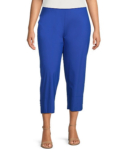 IC Collection Plus Size Slim Stretch Knit Cropped Pants