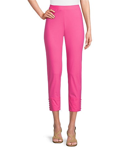 IC Collection Slim Stretch Knit Cropped Pants