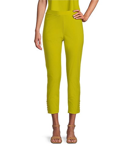 IC Collection Slim Stretch Knit Cropped Pants