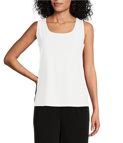 IC Collection Stretch Knit Jersey Scoop Neck Sleeveless Tank Top