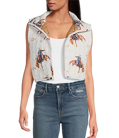 Ida Mae Home Cowgirl Quilted Cropped Vest