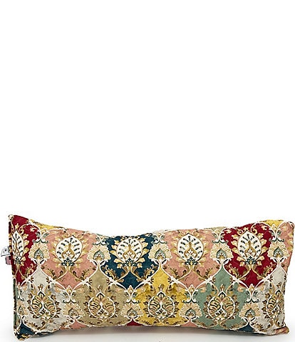 Ida Mae Home x Erin & Ben Co. Athena Quilted Patchwork Damask Reversible Oblong Decorative Pillow