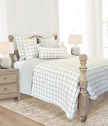 Ida Mae Home x Erin & Ben Co. Farmhouse Check Sage Reversible Quilt