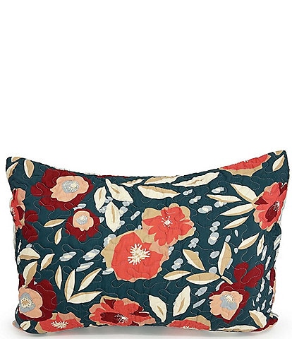 Ida Mae Home x Erin & Ben Co. Garden Whisper Navy Quilted Reversible Sham