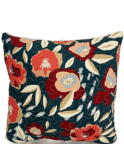 Ida Mae Home x Erin & Ben Co. Garden Whisper Navy Quilted Reversible Square Decorative Pillow