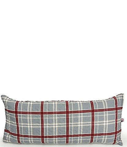 Ida Mae Home x Erin & Ben Co. Willow Blue Floral Plaid Quilted Reversible Breakfast Pillow