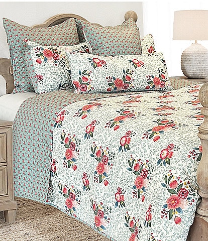 Ida Mae Home x Erin & Ben Co. Zara Floral Linen Reversible Quilt