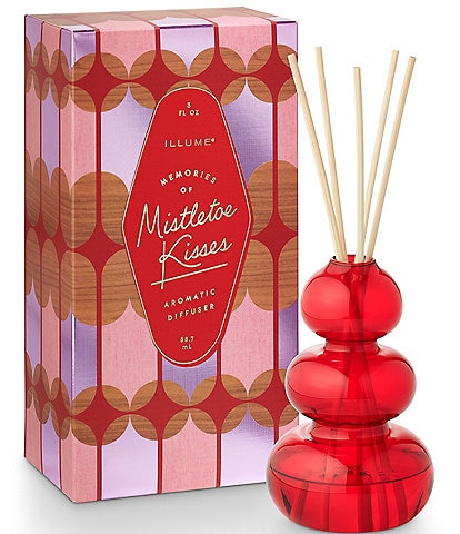 Illume Candles Memory Lane Holiday Collection Mistletoe Kisses Bubbled Aromatic Diffuser