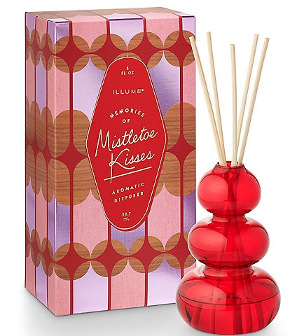 Illume Candles Memory Lane Holiday Collection Mistletoe Kisses Bubbled Aromatic Diffuser