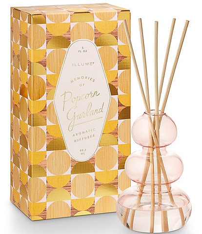 Illume Candles Memory Lane Holiday Collection Popcorn Garland Bubbled Aromatic Diffuser