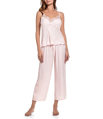 In Bloom By Jonquil Everlee Textured Satin Sleeveless V-Neck Cami & Pant Pajama Set