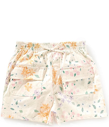 Indie Gold Little Girls 2T-6X Floral-Printed Patch Pocket Shorts