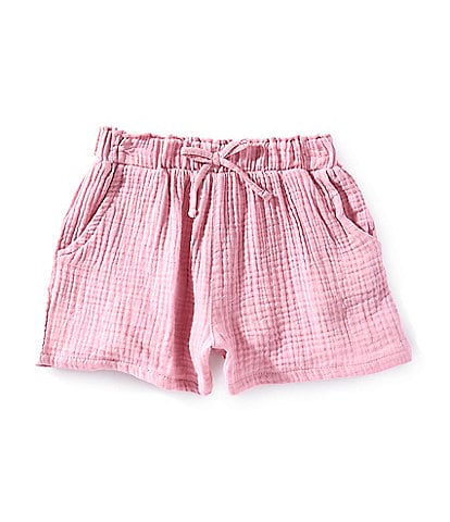 Indie Gold Little Girls 2T-6X Double Gauze Flutter Shorts