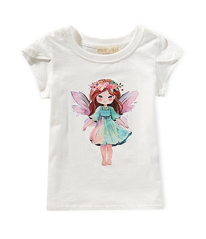 Indie Gold Little Girls 2T-6X Fairy Graphic T-Shirt