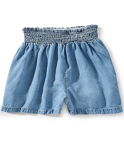 Indie Gold Little Girls 2T-6X Smocked-Waist Poplin Shorts