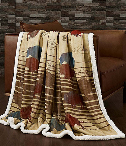 Indigo Hill by HiEnd Accents Home on the Range Buffalo Campfire Sherpa Throw