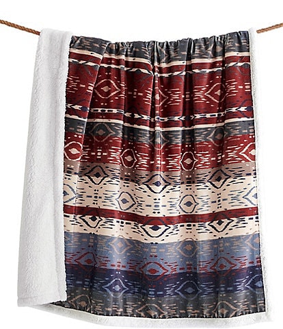 Indigo Hill by HiEnd Accents Home on the Range Southwestern Campfire Sherpa Throw