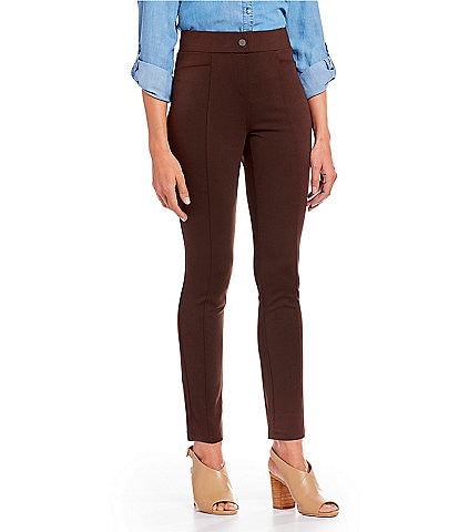 Intro Bella Solid Double Knit Slim Her Straight Leg Pants