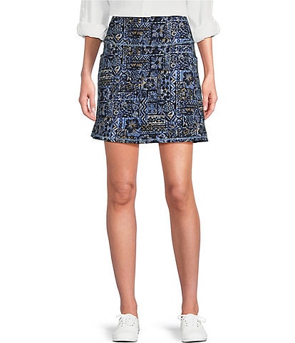 Intro Cellie Love The Fit Patchwork Print Pull-On Skort