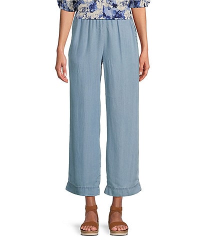 Intro Penny Lyocell Relaxed Leg Pull-On Crop Pants