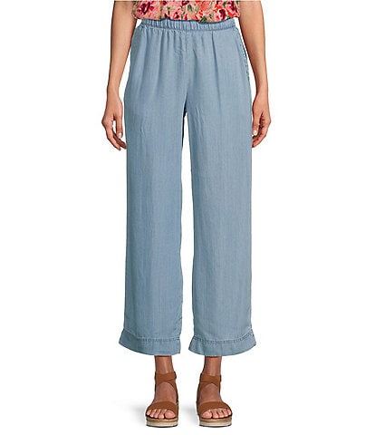 Intro Penny Lyocell Relaxed Leg Pull-On Crop Pants