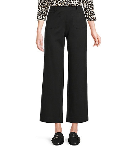 Intro Petite Size Mae Double Knit Relaxed Pull-On Cropped Pants