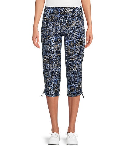 Intro Petite Size Squiggle Print Love the Fit Pull-On Slimming