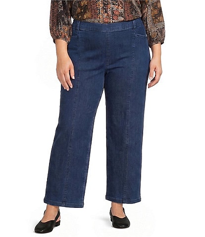 Intro Plus Size Dallas Straight Leg Pull-On Pants