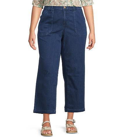 Intro Plus Size Kendall Freedom Denim Relaxed Cropped Pants