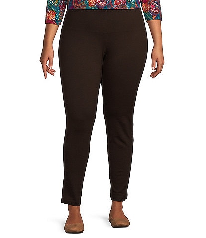 Intro Plus Size Laura Double Knit Pull-On Leggings