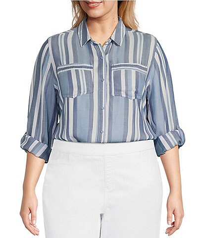 Skies Are Blue Plus Size Woven Wide Leg Flap Pocket Cargo Satin