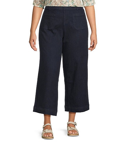 Intro Plus Size Mae Relaxed Pull-On Crop Pants