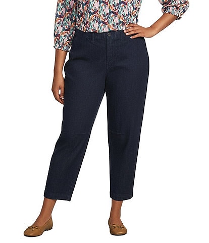 Intro Plus Size Sidney Crop Barrel Leg Denim Pants