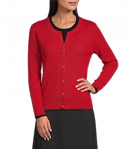 Investments Long Sleeve Crew Neck Twofer Sweater