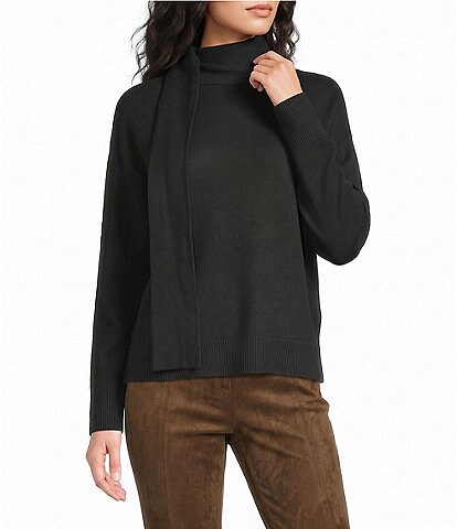 Investments Long Sleeve Scarf Sweater